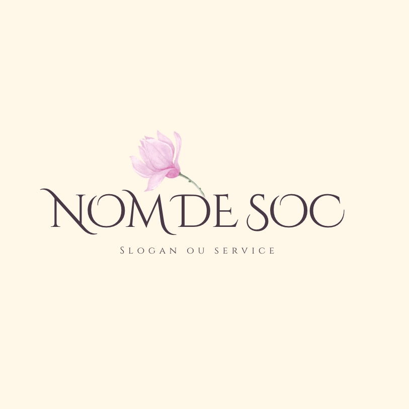 Logo Luxueux avec rose - image 