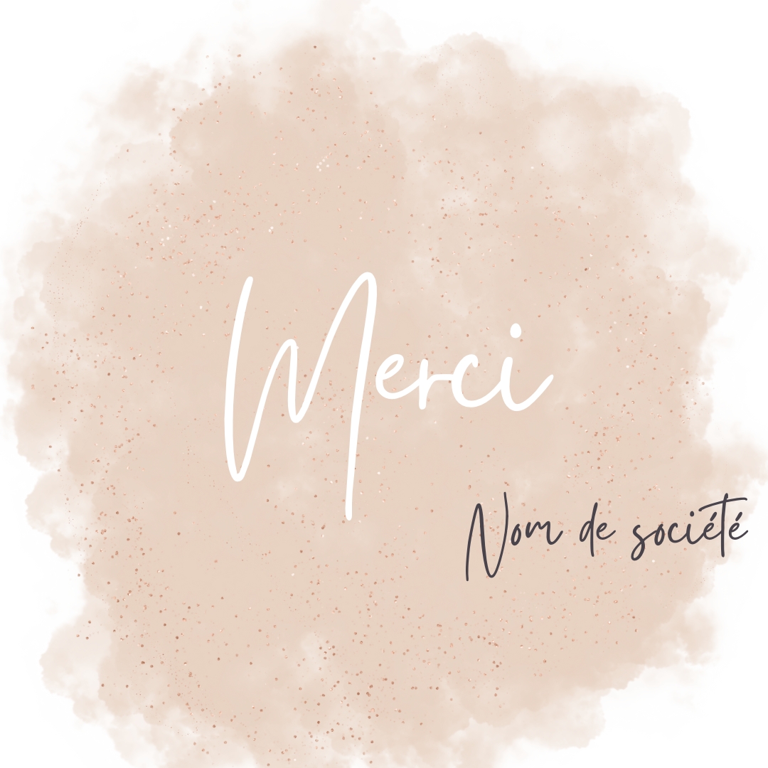 Post de remerciement avec tâche beige - image 