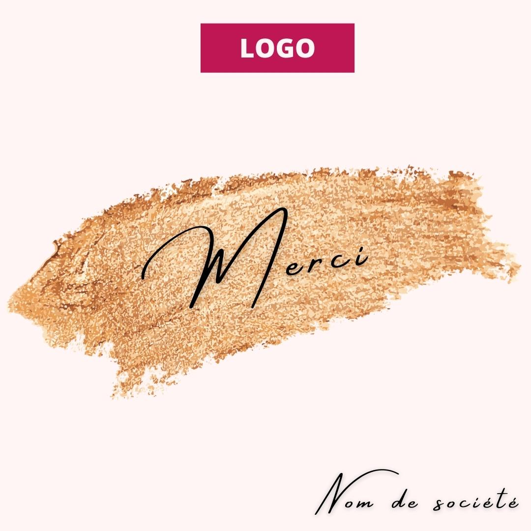 Post de remerciement avec touche en or - image 