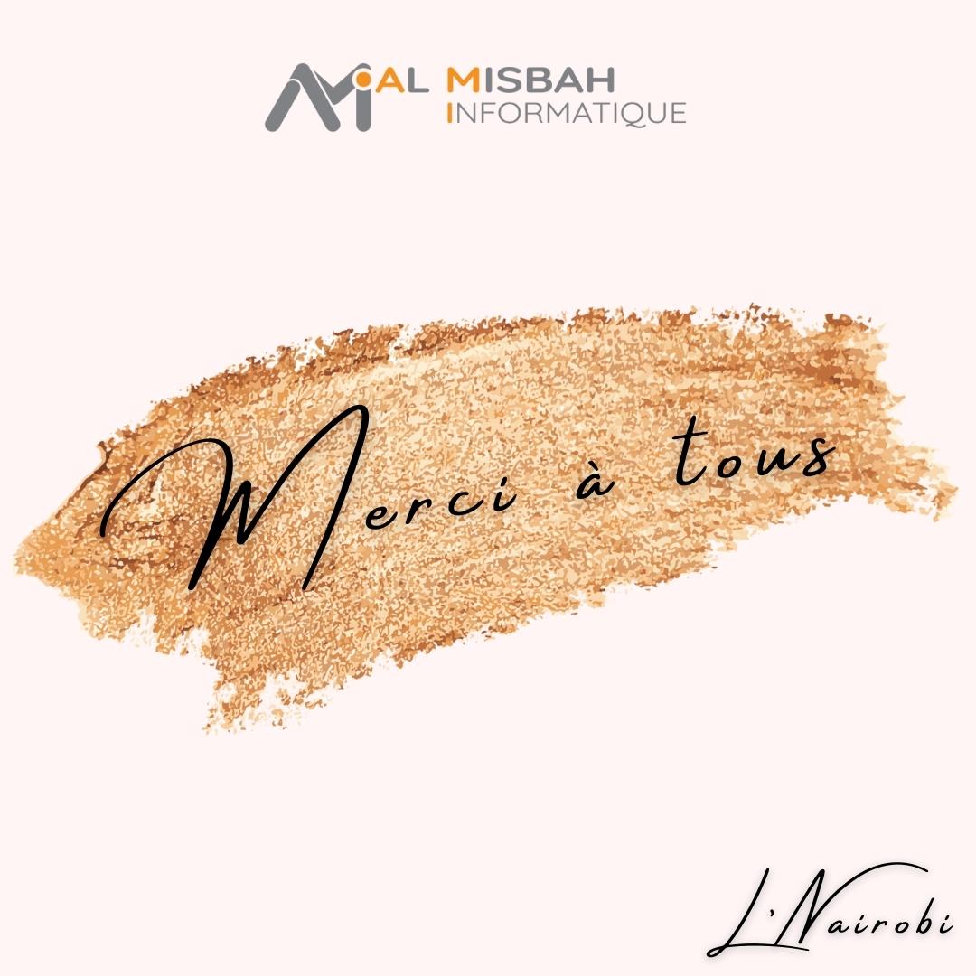 Post de remerciement avec touche en or